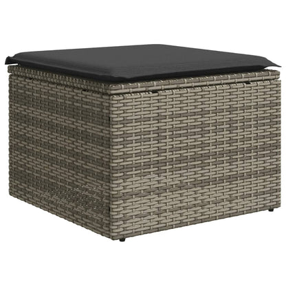 vidaXL Ensemble de canapés de jardin 7 pcs avec coussins Gris Résine tressée