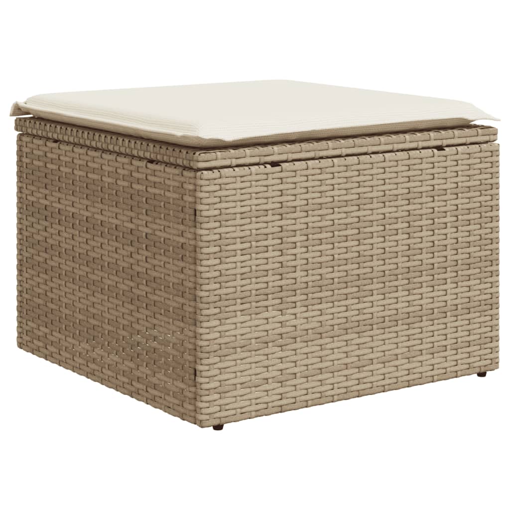 vidaXL Ensemble de canapés de jardin 4 pcs avec coussins en résine tressée beige