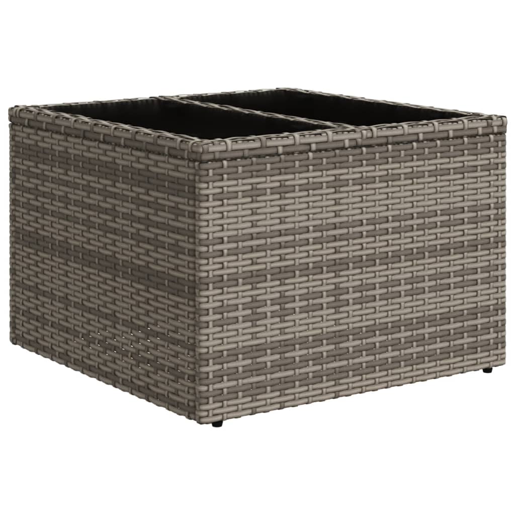 vidaXL Salon de jardin 10 pcs avec coussins résine tressée gris