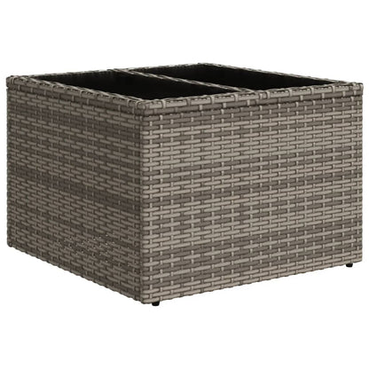 vidaXL Salon de jardin 10 pcs avec coussins résine tressée gris