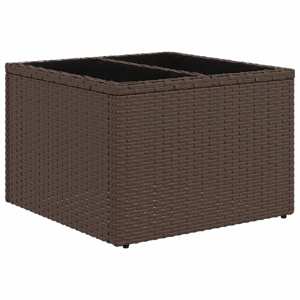 vidaXL Ensemble de canapés de jardin 9 pcs avec coussins résine tressée marron