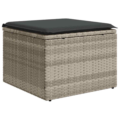 vidaXL Ensemble de canapés de jardin 5 pcs avec coussins Gris clair résine tressée