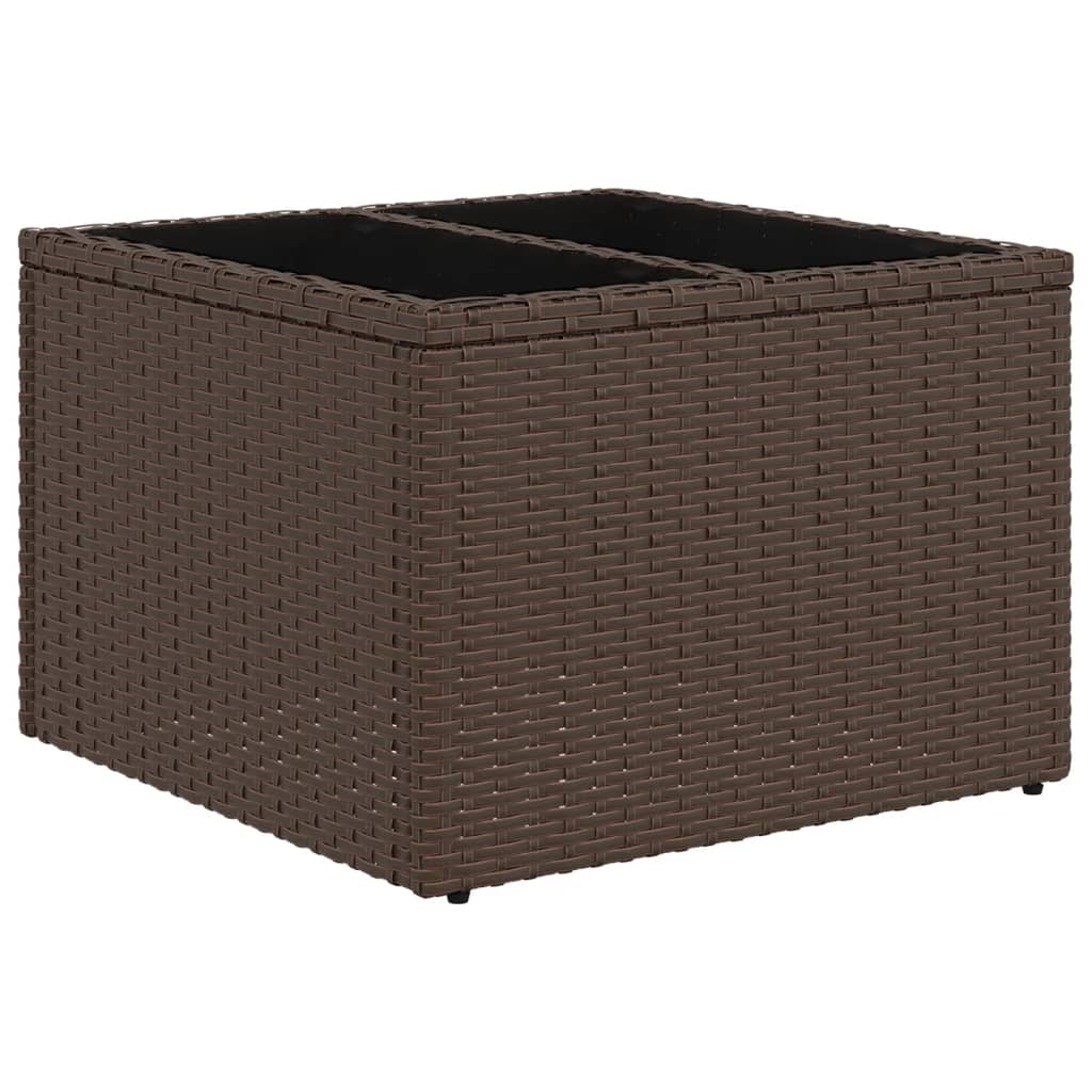 vidaXL Ensemble de canapés de jardin 5 pièces avec coussins, résine tressée marron