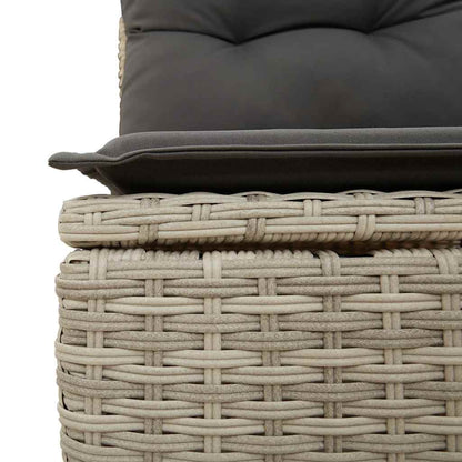 vidaXL Salon de jardin 6 pcs avec coussins Gris clair résine tressée