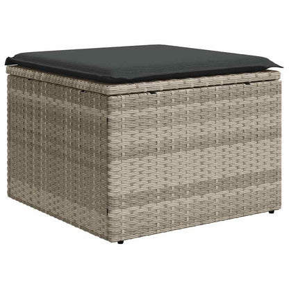 vidaXL Salon de jardin 6 pcs avec coussins Gris clair résine tressée