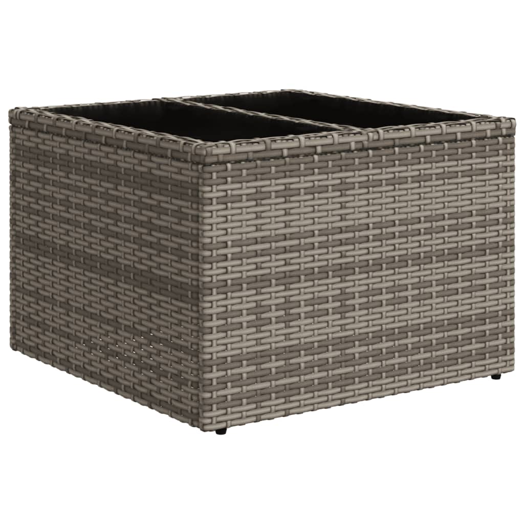 vidaXL Ensemble de canapés de jardin 5 pièces avec coussins en rotin synthétique gris
