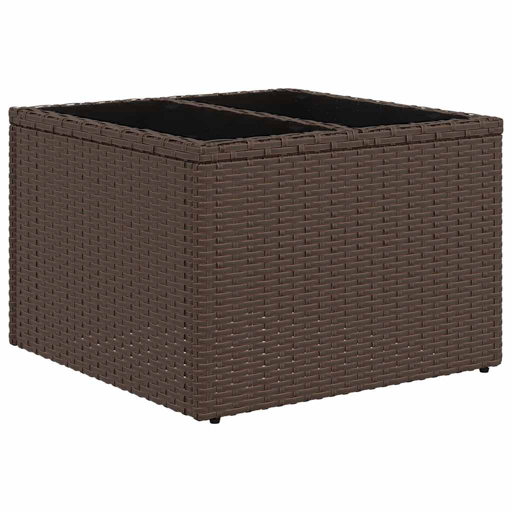vidaXL Salon de jardin 6 pcs avec coussins Marron Résine tressée
