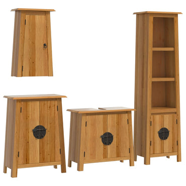 vidaXL Ensemble de meubles de salle de bain 4 pcs Bois de pin massif