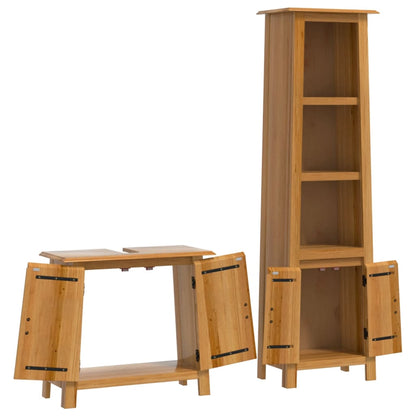 vidaXL Ensemble de meubles de salle de bain 2 pcs Bois de pin massif