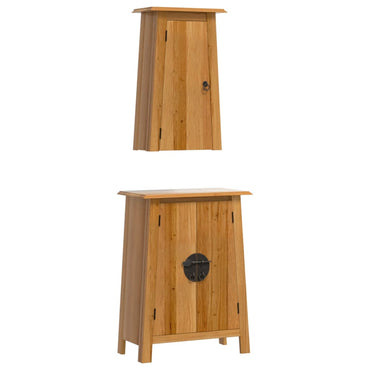 vidaXL Ensemble de meubles de salle de bain 2 pcs en bois de pin massif