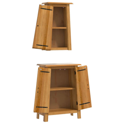 vidaXL Ensemble de meubles de salle de bain 2 pcs en bois de pin massif