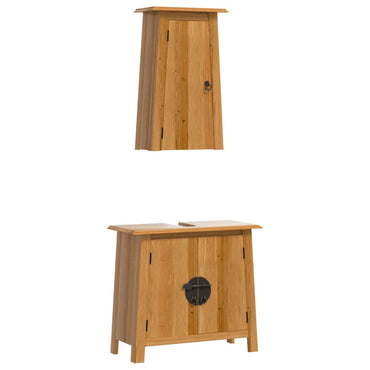 vidaXL Ensemble de meubles de salle de bain 2 pcs en bois de pin massif