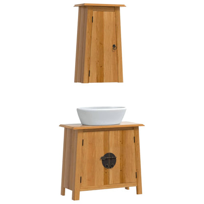 vidaXL Ensemble de meubles de salle de bain 2 pcs en bois de pin massif