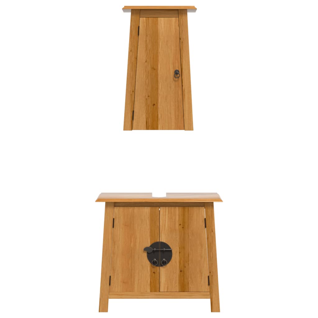 vidaXL Ensemble de meubles de salle de bain 2 pcs en bois de pin massif