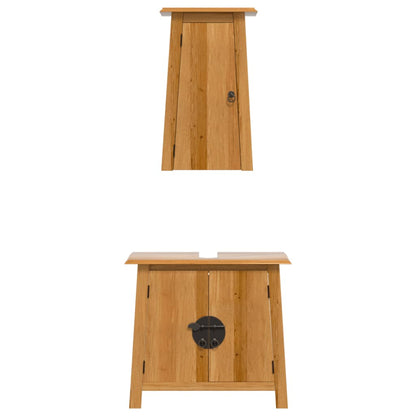 vidaXL Ensemble de meubles de salle de bain 2 pcs en bois de pin massif