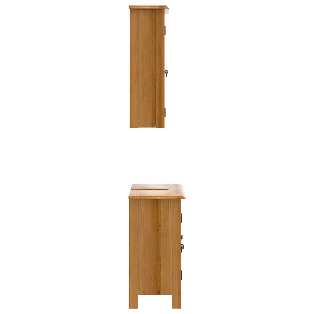 vidaXL Ensemble de meubles de salle de bain 2 pcs en bois de pin massif