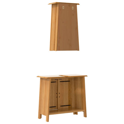 vidaXL Ensemble de meubles de salle de bain 2 pcs en bois de pin massif