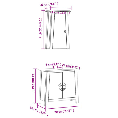 vidaXL Ensemble de meubles de salle de bain 2 pcs en bois de pin massif