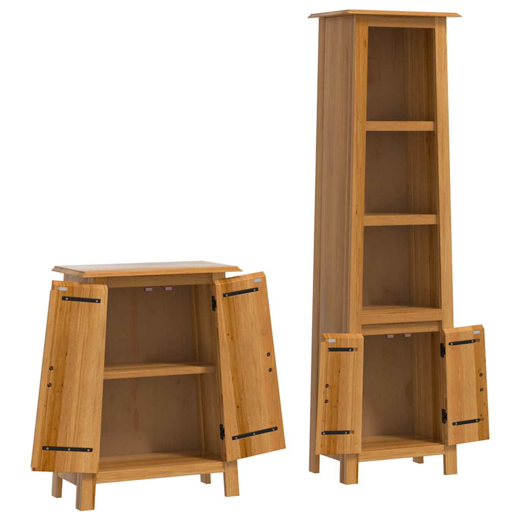 vidaXL Ensemble de meubles de salle de bain 2 pcs en bois de pin massif