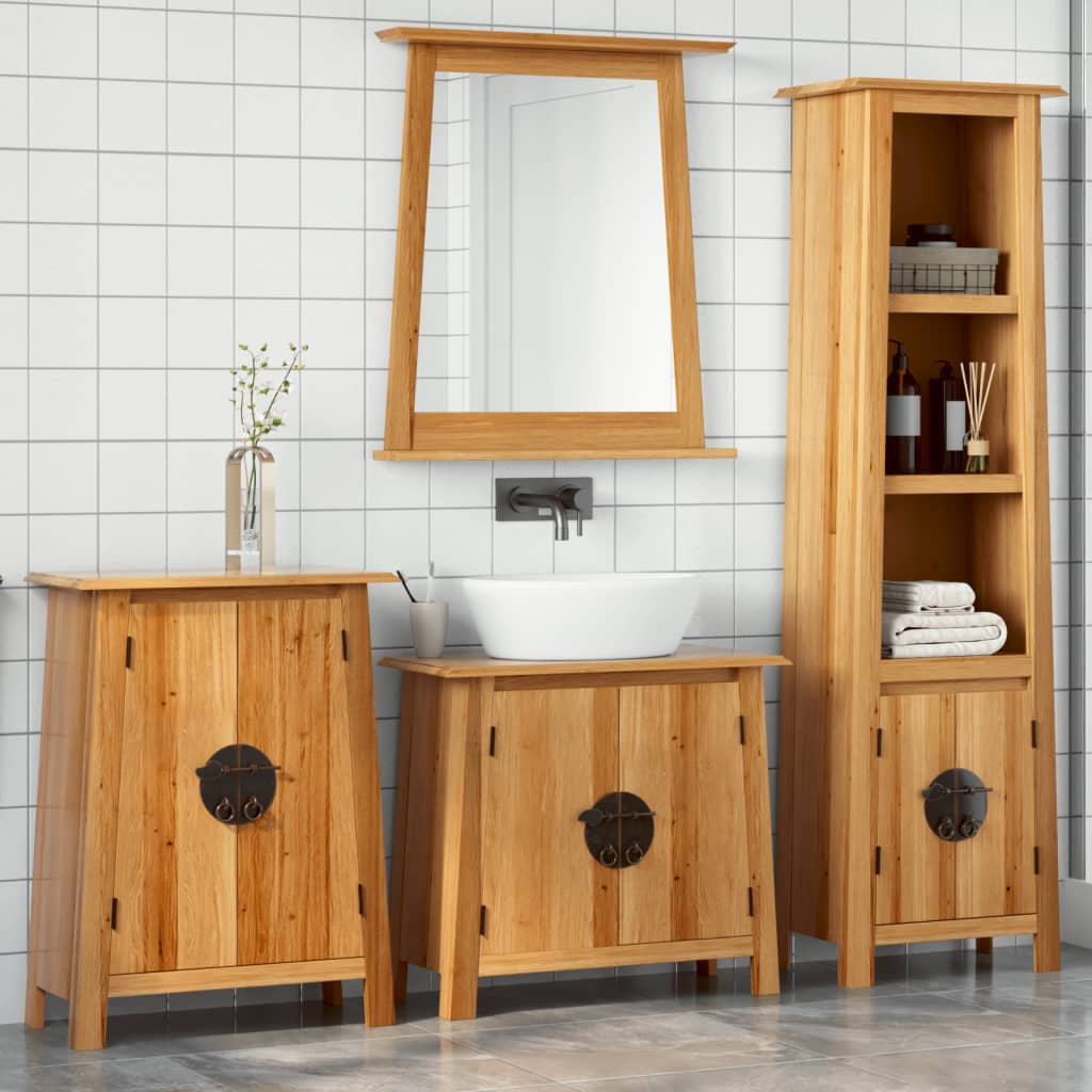 vidaXL Ensemble de 4 meubles de salle de bain en pin massif