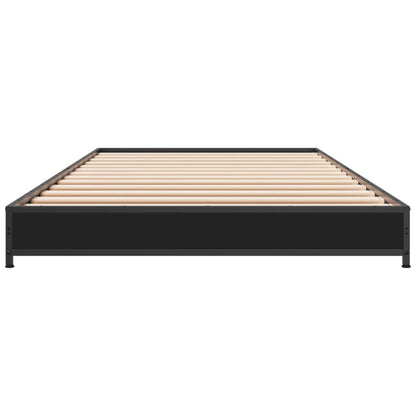 vidaXL Bettgestell Schwarz 90x190 cm Holzwerkstoff und Metall