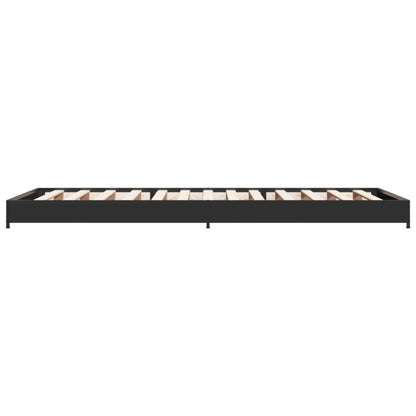 vidaXL Bettgestell Schwarz 90x190 cm Holzwerkstoff und Metall