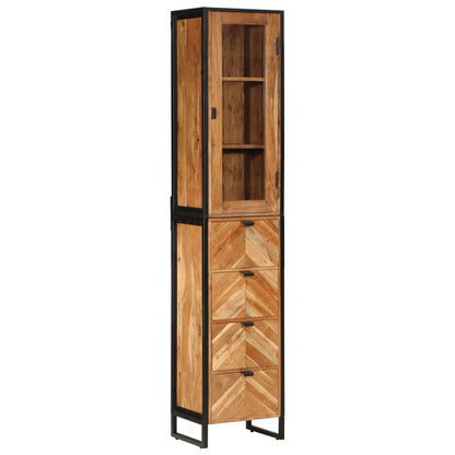 vidaXL Badschrank 40x27x190 cm Eisen und Massivholz Akazie