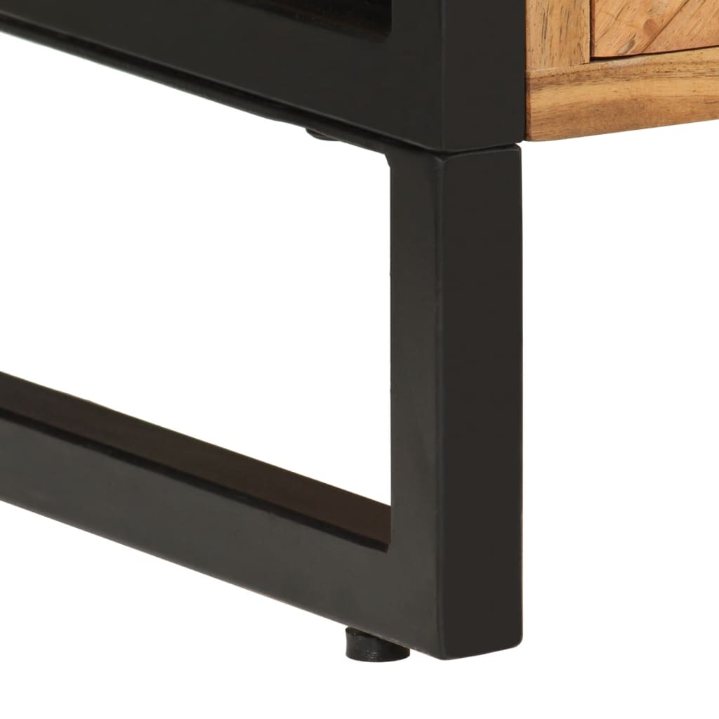 vidaXL Badschrank 40x27x190 cm Eisen und Massivholz Akazie
