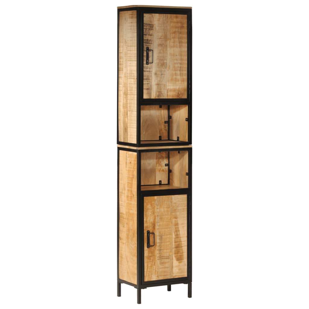 vidaXL Badschrank 40x27x180 cm Eisen und Massivholz Mango