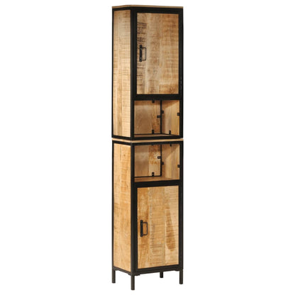 vidaXL Badschrank 40x27x180 cm Eisen und Massivholz Mango