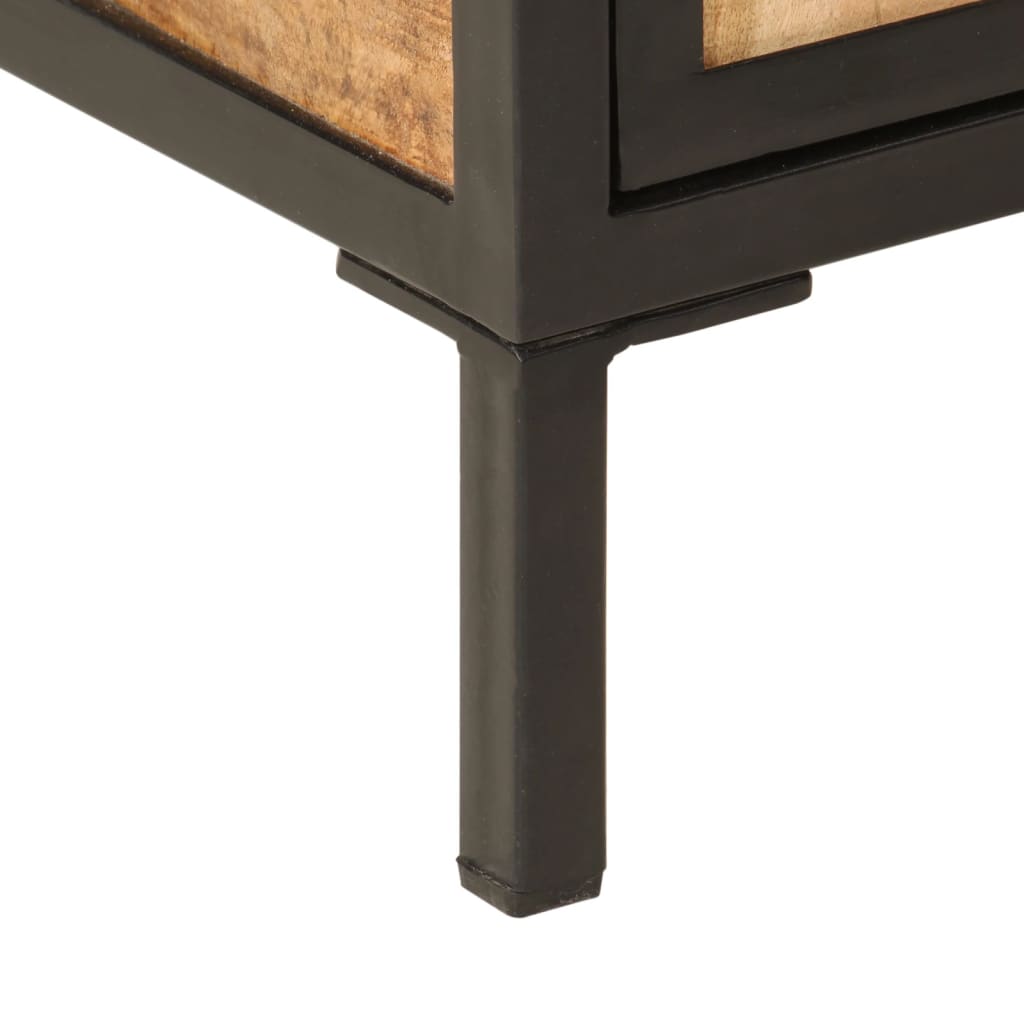 vidaXL Badschrank 40x27x180 cm Eisen und Massivholz Mango
