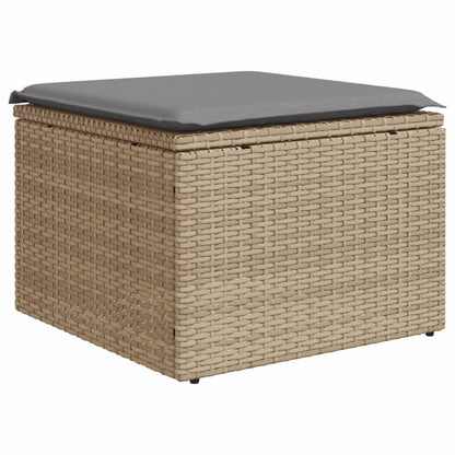 vidaXL 4-tlg. Garten-Sofagarnitur mit Kissen Beigemischung Poly Rattan