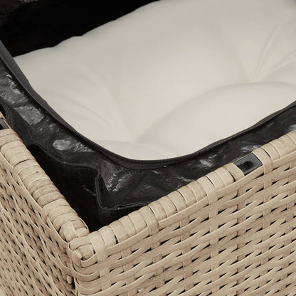 vidaXL Ensemble de canapés de jardin 4 pcs avec coussins en résine tressée beige