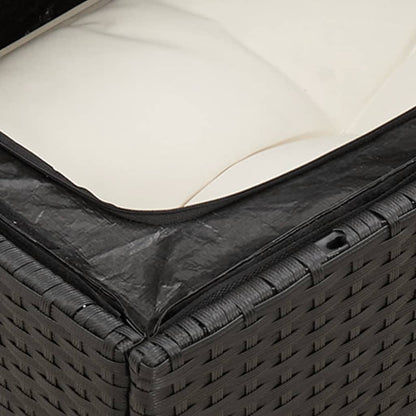 vidaXL Ensemble de canapés de jardin 13 pièces avec coussins résine tressée noire