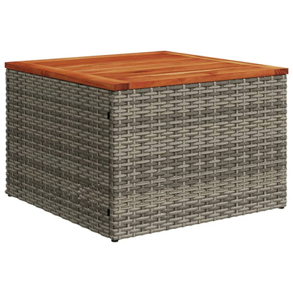 vidaXL Salon de jardin 10 pcs avec coussins résine tressée gris
