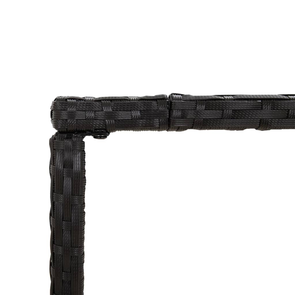 vidaXL 5-tlg. Gartenbar-Set mit Kissen Schwarz Poly Rattan