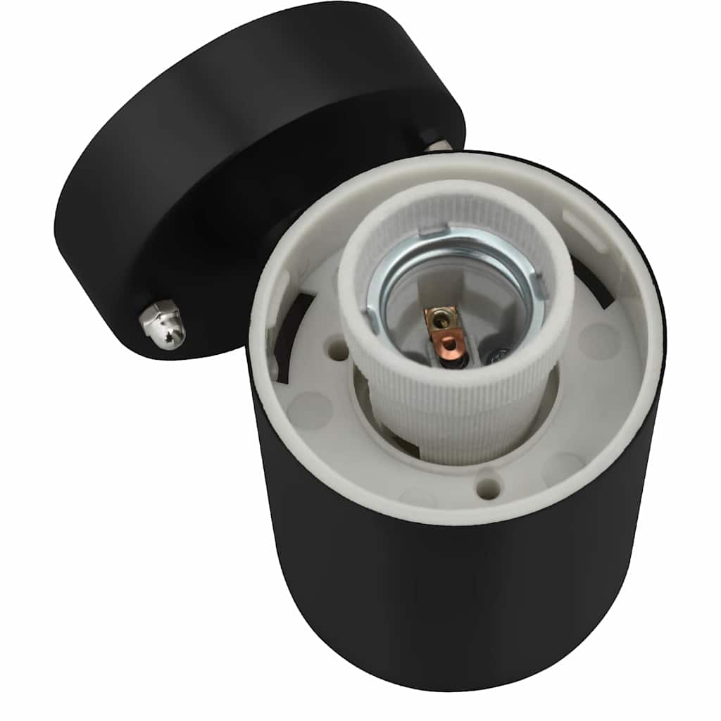 Außenwandleuchte Schwarz 12 x 8,5 x 27 cm Edelstahl und Plastik