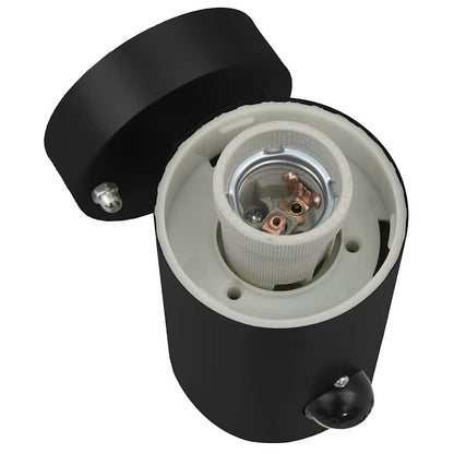 Außenwandleuchte Schwarz 12 x 8,5 x 29 cm Edelstahl und Plastik