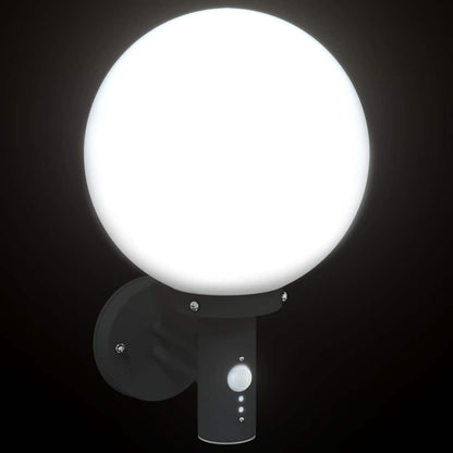 Außenwandleuchte Schwarz 28 x 25 x 38 cm Edelstahl und Plastik