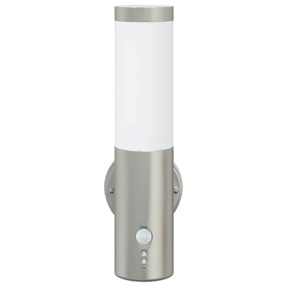 Außenwandleuchte Silber 15 x 7,5 x 33 cm Edelstahl und Plastik