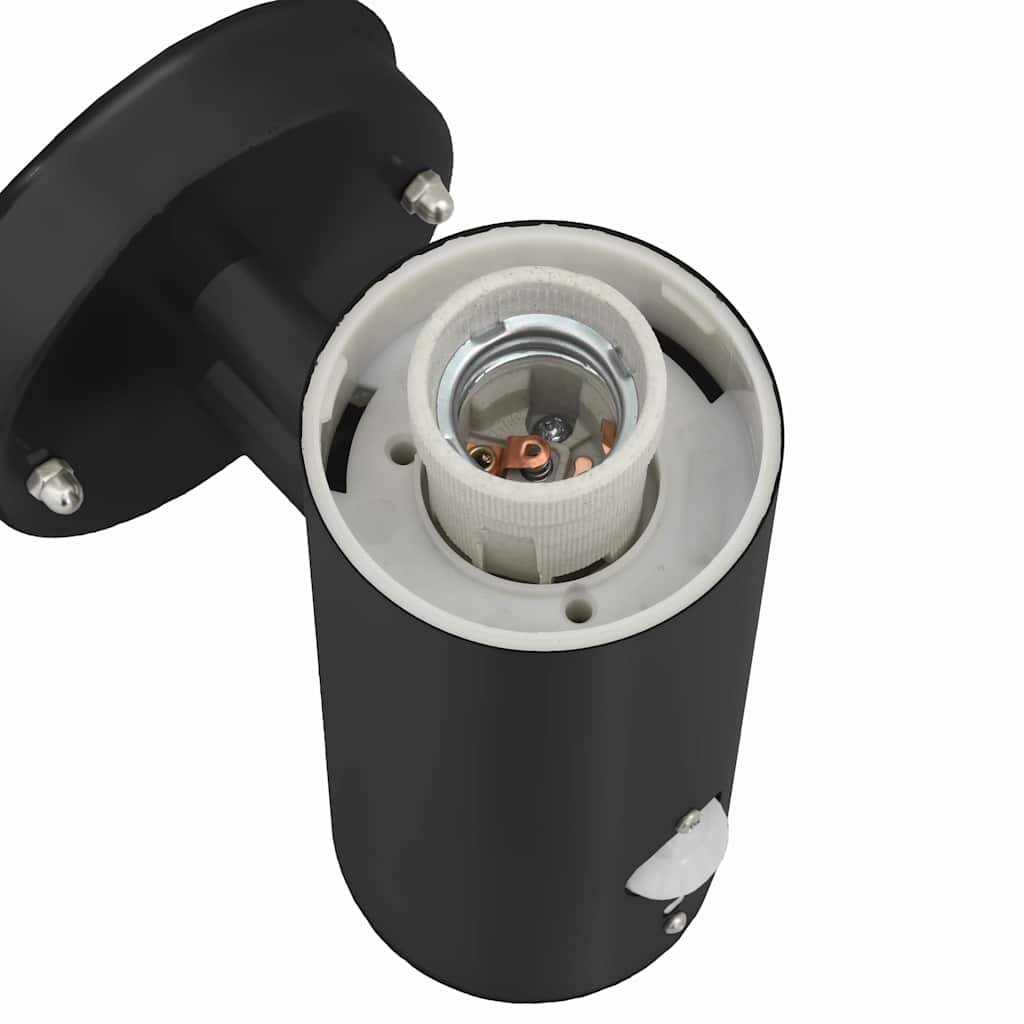 Außenwandleuchte Schwarz 15 x 7,5 x 33 cm Edelstahl und Plastik