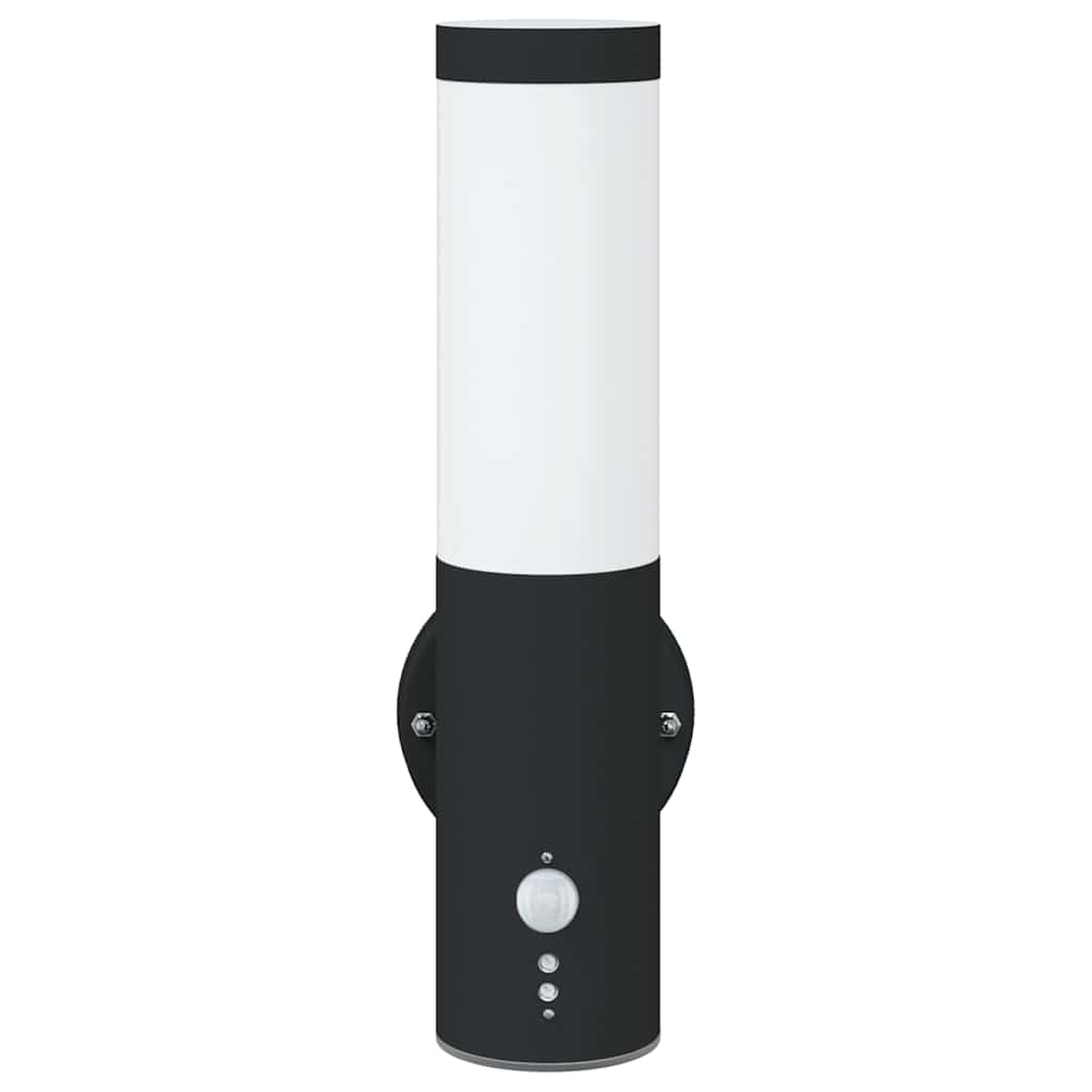 Außenwandleuchte Schwarz 15 x 7,5 x 33 cm Edelstahl und Plastik