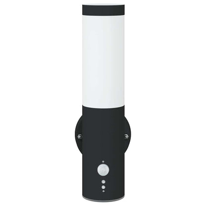 Außenwandleuchte Schwarz 15 x 7,5 x 33 cm Edelstahl und Plastik