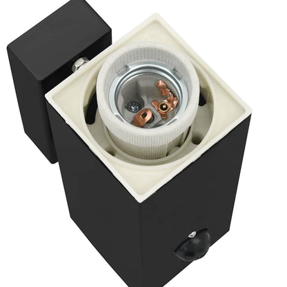 Außenwandleuchte Schwarz 10,5 x 6 x 33 cm Edelstahl und Plastik