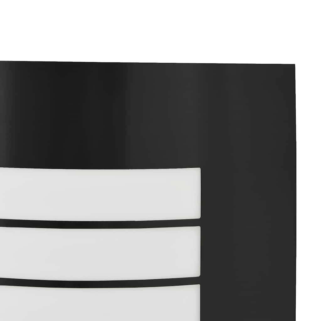 Außenwandleuchte Schwarz 23,5 x 9 x 26 cm Edelstahl und Plastik