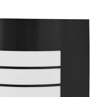 Außenwandleuchte Schwarz 23,5 x 9 x 26 cm Edelstahl und Plastik