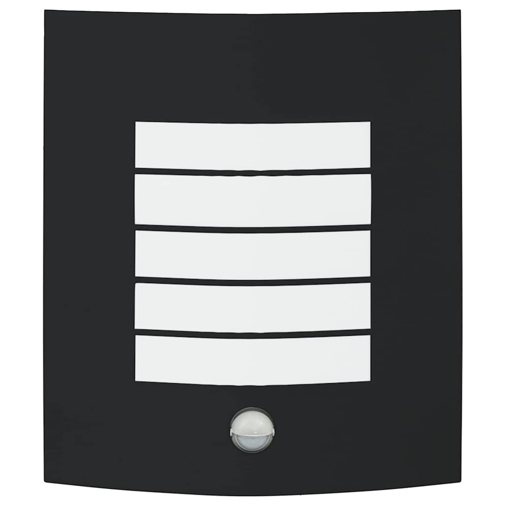 Außenwandleuchte Schwarz 23,5 x 9 x 26 cm Edelstahl und Plastik