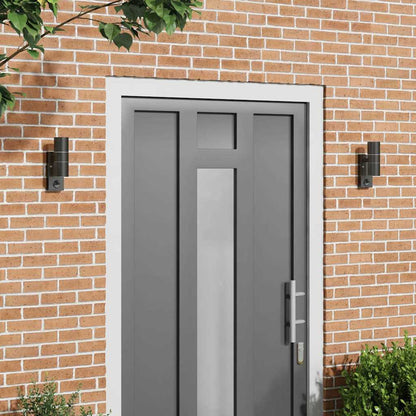 Außenwandleuchte 2 pcs Schwarz 7 x 10 x 22 cm