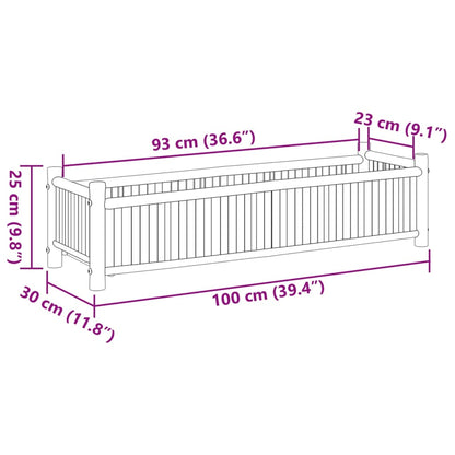 vidaXL Pflanzkübel 100x30x25 cm Bambus