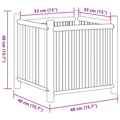 vidaXL Pflanzkübel 40x40x40 cm Bambus